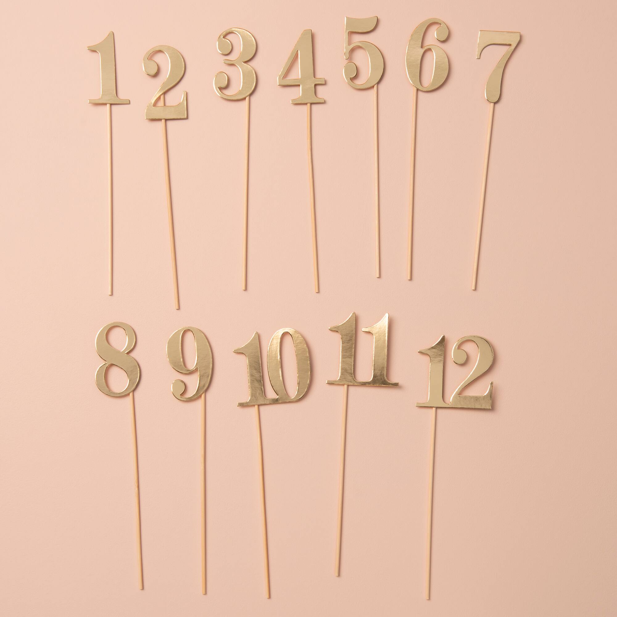 1-12 Gold Table Numbers by Celebrate It™